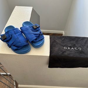 Blue Wavy Draco Slides. Size 7-8